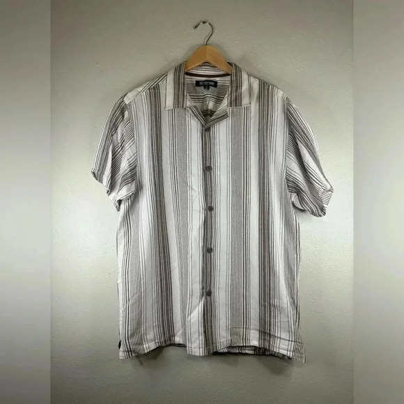 Stacy Adams Button Down Shirt Stripped Casual Men’s - Picture 1 of 4